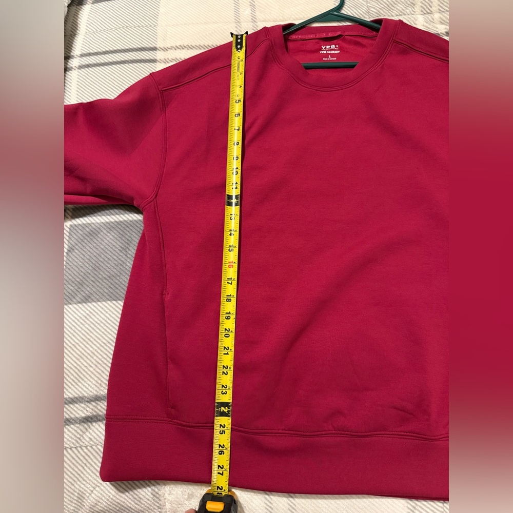 Abercrombie & Fitch Burgundy Sweatshirt with White Stripes - Picture 5 of 9